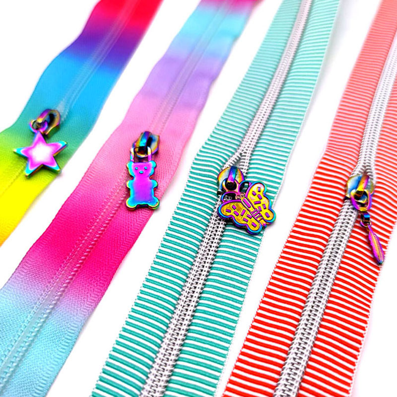 Rainbow Metal Zip Slides