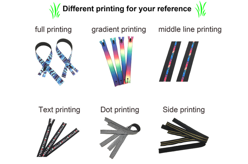 Printing Logo Zipper