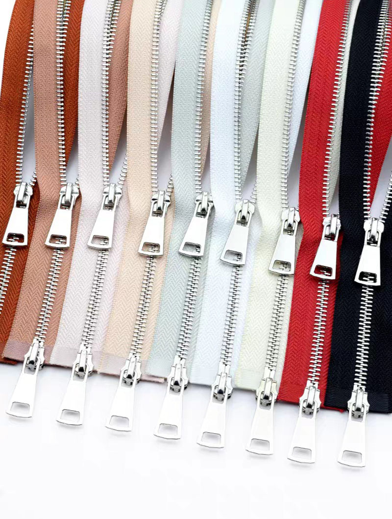 Odm Double Slider Zipper Metallic High Quality