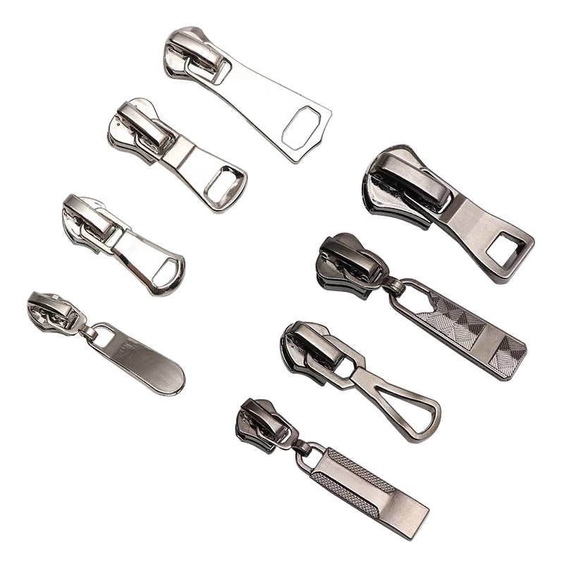 Silver Metal Zipper Puller Zinc Alloy Slider Metal Logo Zipper Pulls Puller